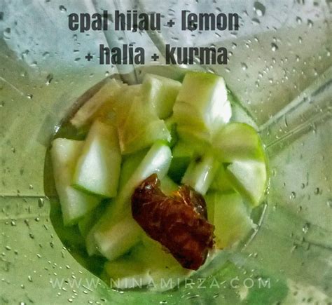 Dengan linangan air mata yang tidak bertakung, tanda menahan kesedihan dalam mengharung segala dugaan kehidupan. Jus Detox Homemade Epal Kurma Halia Lemon blend sedap