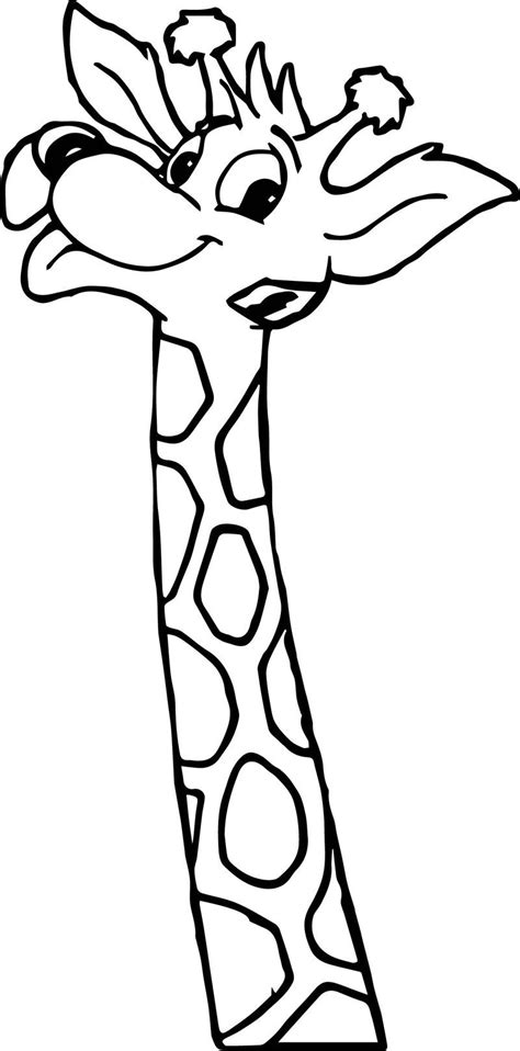 Cut out one of each type of shape (head, neck, body, and front and back legs), remembering where the letters were. Perfect Cartoon Giraffe Coloring Page | Giraffe coloring ...