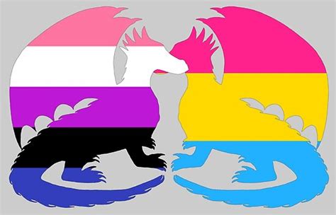 Genderfluid characters and pansexual characters in fiction are a rarity. "Genderfluid Pansexual Pride Dragons" Posters by ...