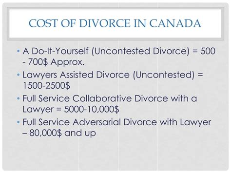 Sep 03, 2020 · if you want to get a divorce fast, an uncontested divorce will help you do that. PPT - Divorce in Canada PowerPoint Presentation, free download - ID:1556937