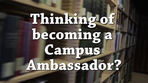 Brand ambassadors are fans of your brand and help spread the word to a wider audience. Become a Campus Ambassador! - YouTube