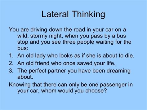 Answer to the rebus lateral thinking puzzle here is the refresher to the puzzle solution to this rebus puzzle lets go through the answers if you got them right!! Lateral Thinking Puzzles by New College Durham via ...