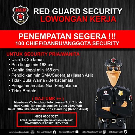 Sedangkan pns di daerah berlaku ketentuan tunjangan kinerja daerah (tkd) yang tertuang dalam sk gubernur. Lowongan Kerja Red Guard Security - Lowongan Kerja Terbaru Indonesia 2020