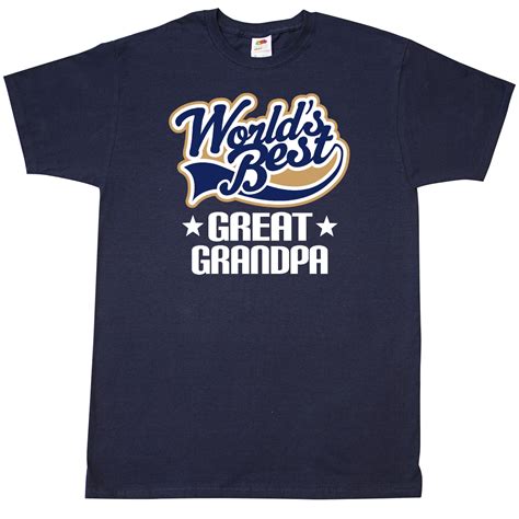 World's Best Great Grandpa T-Shirt - Navy Blue | Personalized Family T-shirts | Personalized t ...