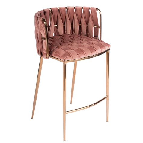 Shop central restaurant products for metal chairs. Milano Counter Chair in Rose and Gold | Chairish