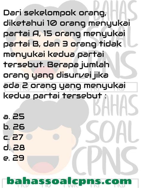 Jangan khawatir kehabisan referensi belajar. Irisan Gabungan Himpunan Matematika TIU CPNS | Soal Tes ...