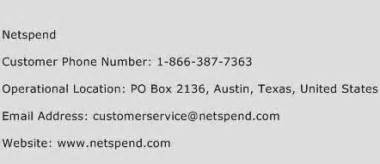 Netspend Number | Netspend Customer Service Phone Number | Netspend Contact Number | Netspend ...