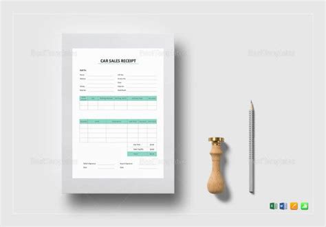 An excellent template of a letterhead paper sheet with a curved edge. Car Receipt Templates - Google Docs, Google Sheets, MS ...