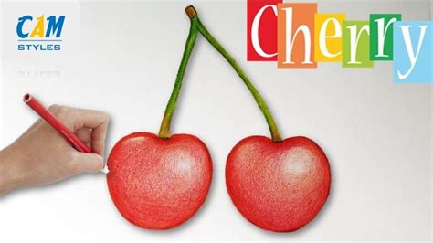 You can mark the forest's outlines from the drawing can be colored with the crayons, the watercolors or the markers. How to draw cherries with colored pencils | Colored ...