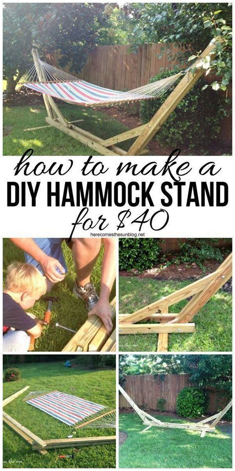 With this, we can enjoy those pleasant moments of tranquility in garden or on porch, at home or in camping. Make your own DIY Hammock Stand for 40 bucks! This is the perfect weekend project! # ...