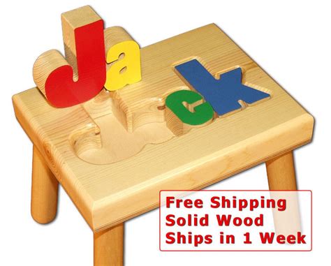 You can get a cardboard puzzle or a wooden puzzle toy that can be used several times and by different kids (in a school). Child's Name Puzzle Stool + FREE Shipping (Item 101-2 ...