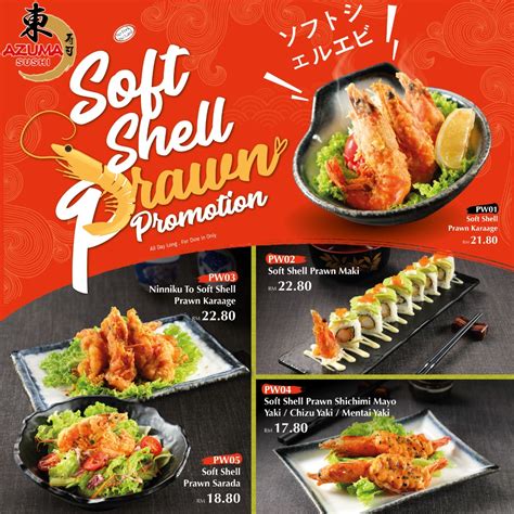 2351 ziyaretçi ekocheras mall ziyaretçisinden 14 tavsiye gör. Azuma Sushi - Soft Shell Prawn Promotion | EkoCheras Mall