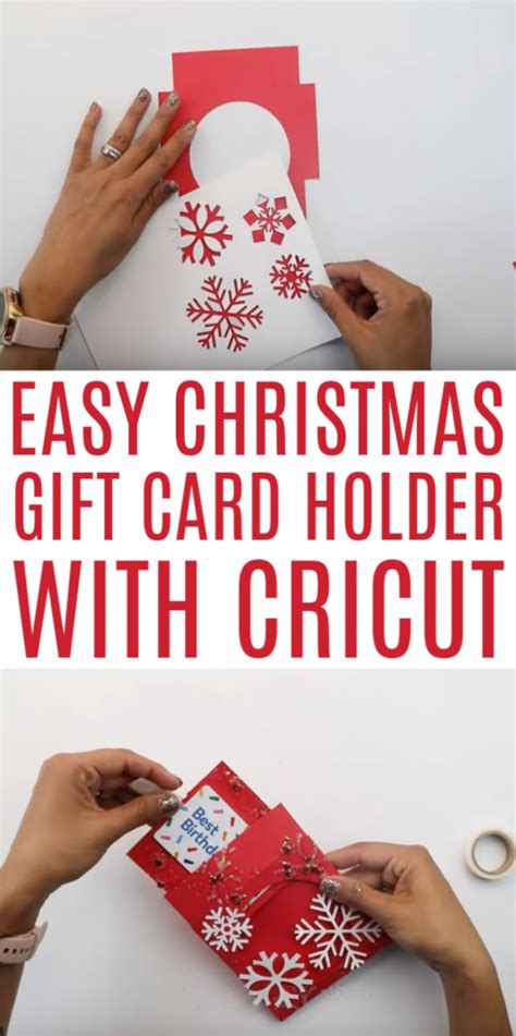 This cricut gift box tutorial is unique and quite stunning. Easy Christmas Gift Card Holder with Cricut - Makers Gonna ...