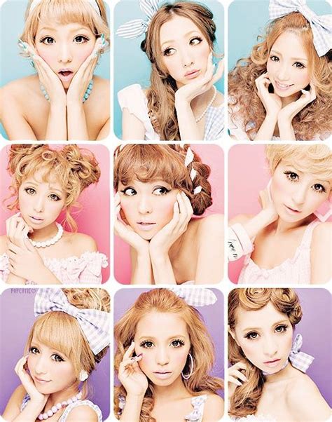 Tie the two braids at the back of your head using an elastic. An Bevy of Gyaru Inspiration | Kawaii hairstyles, Gyaru ...