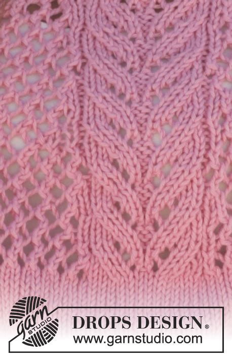 I can knit but i never learned how to crochet. Desert Rose / DROPS 155-3 - Free knitting patterns by ...