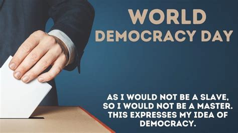 Let's not wait any longer for this to become a federal holiday. International Day of Democracy Quotes, Wishes, and HD ...