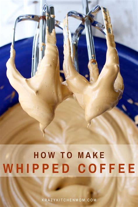 Use a mixer to whip the mixture for a minute or two until it becomes thickened and light in color. Whipped Coffee | Dalgona Coffee | Krazy Kitchen Mom ...