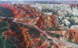 Zhangye danxia landform, gansu, china 甘肅 張掖 丹霞地貌. 한 폭의 그림같은 풍경…중국 간쑤성 단샤 지형 - 1등 인터넷뉴스 조선닷컴 - IssuePhoto