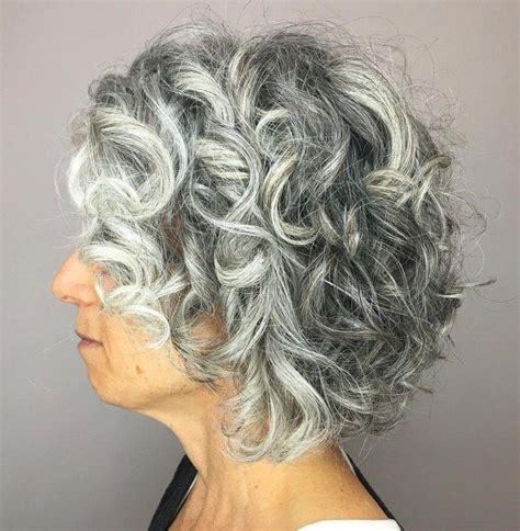 Layers create the illusion of longer, more voluminous hair. 65 Gorgeous Gray Hair Styles | Curly hair styles, Curly ...