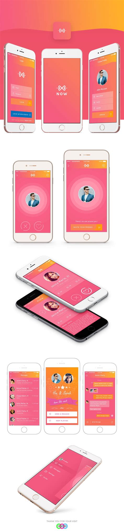 Perfect dating app for youngsters. Now Dating App Design on Behance | App design, Dating apps ...