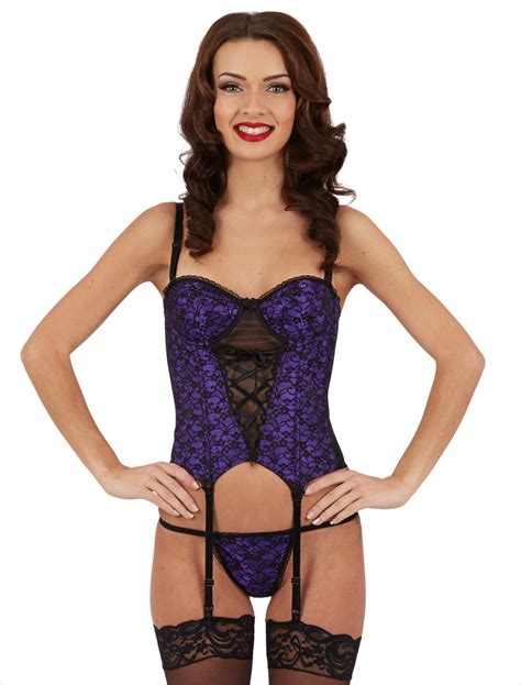 Shop sheer bras, lace panties, lingerie sets, and bodysuits here. Ladies Gorgeous Satin Corset Style Basque Black Lace ...