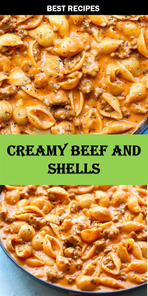 It is thickened up with parmesan cheese and ready to serve so quickly. CREAMY BEEF AND SHELLS - BLOG3