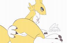 fingering pussy anal finger renamon solo female digimon gif anthro self ass respond edit fur claws body masturbation mouth yellow