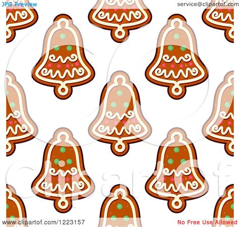 6566x5591 christmas cookies milk clip art. Clipart of a Seamless Background Pattern of Bell Shaped Christmas Gingerbread Cookies - Royalty ...