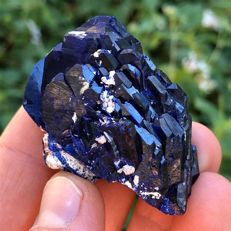 Rare and extremely beautiful Azurite crystals from Morocco! : MineralPorn