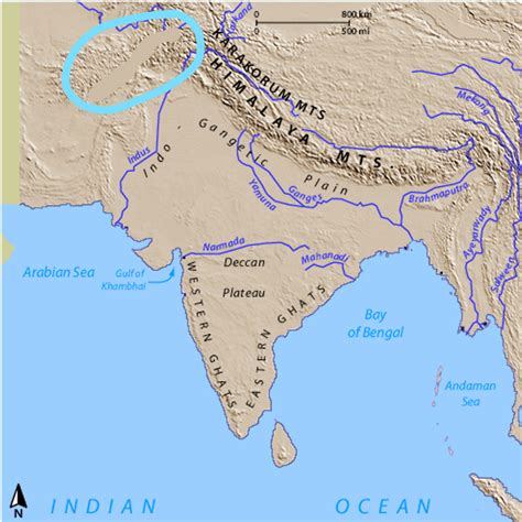 Scheme and satellites photos view; Physical Map Of Asia Hindu Kush
