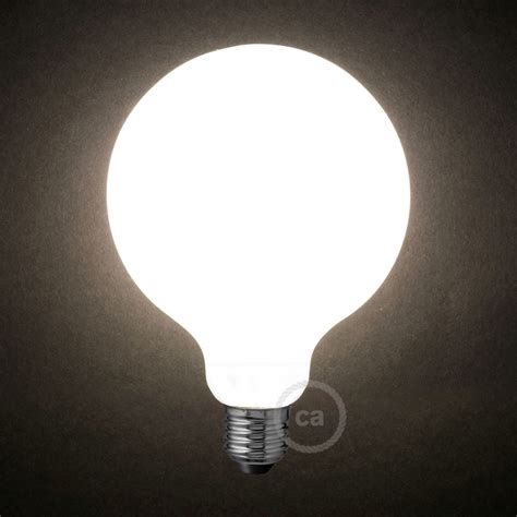 LED Milky White Light Bulb - Globe G125 - 8W E27 Dimmable ...