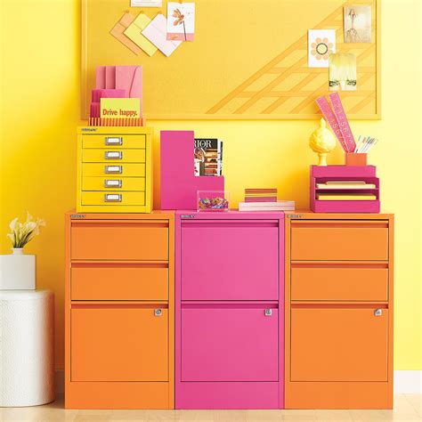 The stockpile curve file cabinet from laura offers beauty and strength not found in your traditional filing cabinet. Bisley Orange 2- & 3-Drawer Locking Filing Cabinets | The ...