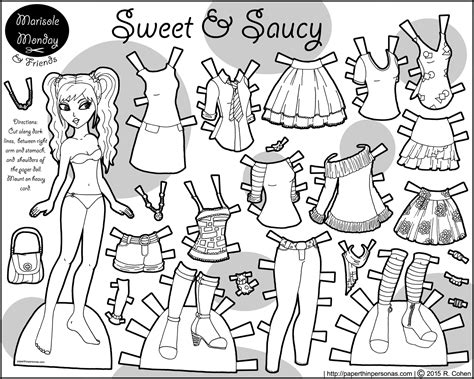 This is a quick and easy project. Paper doll coloring pages to download and print for free