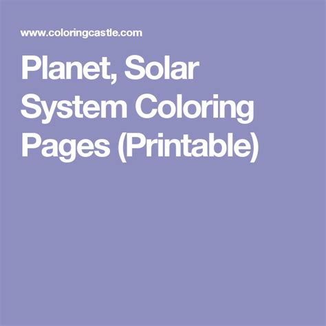 37+ solar system planets coloring pages for printing and coloring. Planet, Solar System Coloring Pages (Printable) | Solar ...