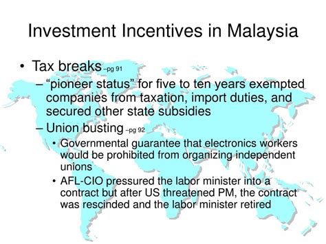 Malaysia's best 5 investment incentives, ranked. PPT - One World, Ready Or Not Chapter 5 PowerPoint ...