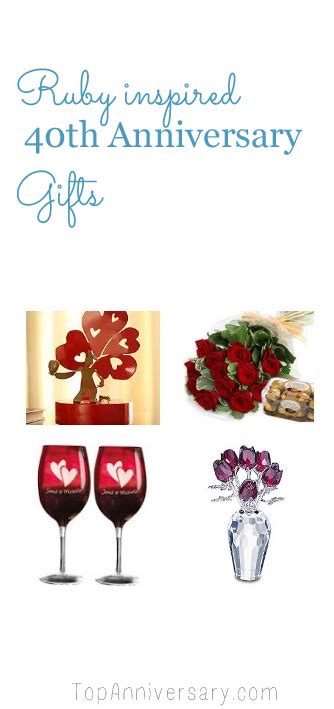 Traditionally your 40th anniversary is celebrated with ruby. Best 40th Wedding Anniversary Gift Ideas