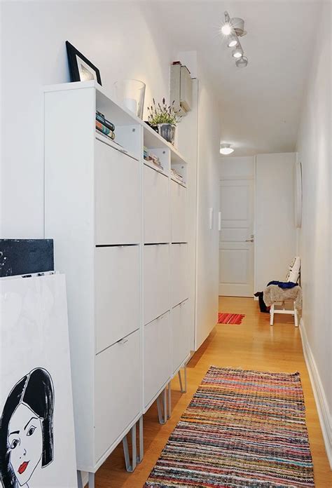 Installing #ikea #bestå isn't as easy as you think because the wall units are quite heavy. Store shoes and small things in a long narrow hallway