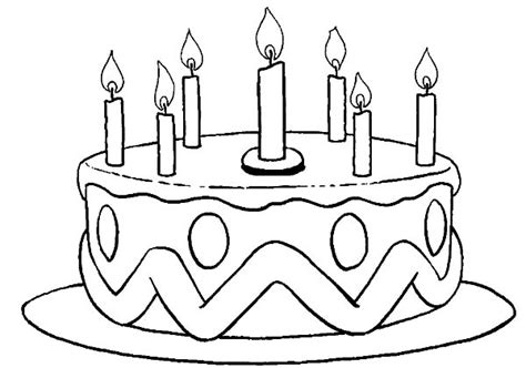 Download Picture of Birthday Cake Coloring Pages - NetArt