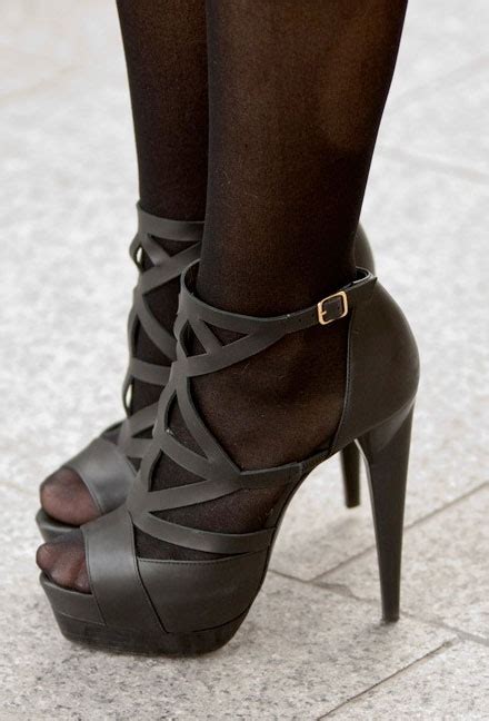 Busty blonde lingerie tease in sheer stockings. Top Celebrity Fashion: Stockings + open toe shoes...