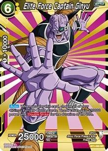 The latest tweets from dragon ball super card game (@dbs_cardgame). Elite Force Captain Ginyu - Galactic Battle, Dragon Ball ...