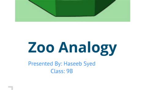 Some cells are very small, or very specialized for a certain purpose, while not sure how much more complex i can make this analogy, but i do have a very important question you should ask your principal: Cell Analogy-Zoo by Haseeb Syed