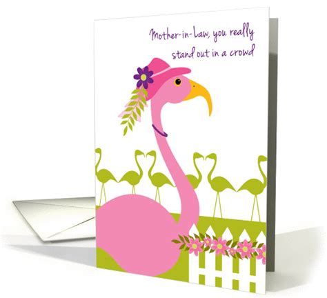 Mothers day is a holiday celebrated for mothers every year in may. Mother-in-Law Mother's Day Fun Pink Flamingo Wearing a Hat ...