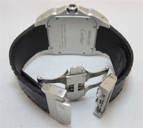 Cartier men's santos 100 xl diamond watch with original leather band with box. Cartier Santos 100 XL Acciaio automatic Ref. 2656