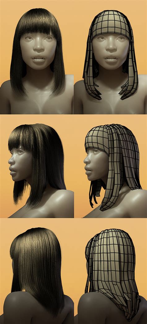 L➤ hair obj 3d models ✅. Female Hair Style 001 by BITGEM | 3DOcean