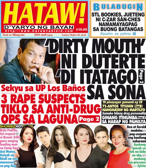 If you don't want to get vaccinated, leave the duterte, who is known for using straightforward and crass language in public, was quoted by the rappler news website as saying, if you don't want to get. 'Dirty Mouth' ni Duterte 'di itatago sa SONA | HATAW! D ...