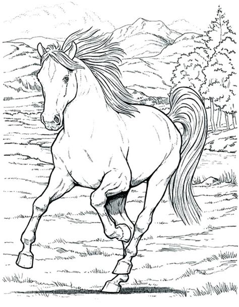 Running horse isolated illustrations with text and frames in vintage styles. Coloring Pages Horses Running at GetColorings.com | Free ...