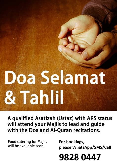 Masidi yang juga jurucakap kerajaan negeri. Doa Selamat & Tahlil Services - Khidmah - IslamicEvents.SG