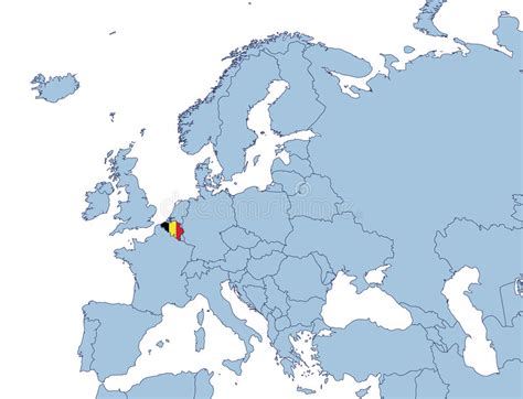 El mapa de bélgica cuenta con una extensión de 30, 528 km² los cuales se posan en la parte noreste de europa y ha formado parte de los países bajos de los habsburgo, por este motivo y por muchos aspectos en su mayoría culturales, el país posee brechas multiculturales que empiezan por el idioma. Bélgica no mapa de Europa ilustração do vetor. Ilustração ...