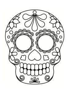 Comment bien choisir sa robe gothique ? Coloriage tête de mort mexicaine : 20 dessins à imprimer ...