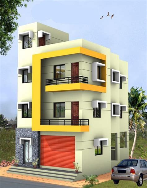 1 simple house design floor plan of a 2 or 3 bhk house. Design Small House with a 3-storey Building | Small house ...